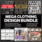 "fashion designer pack clothing mockups tech pack bundle" "streetwear mockup builder procreate brushes"