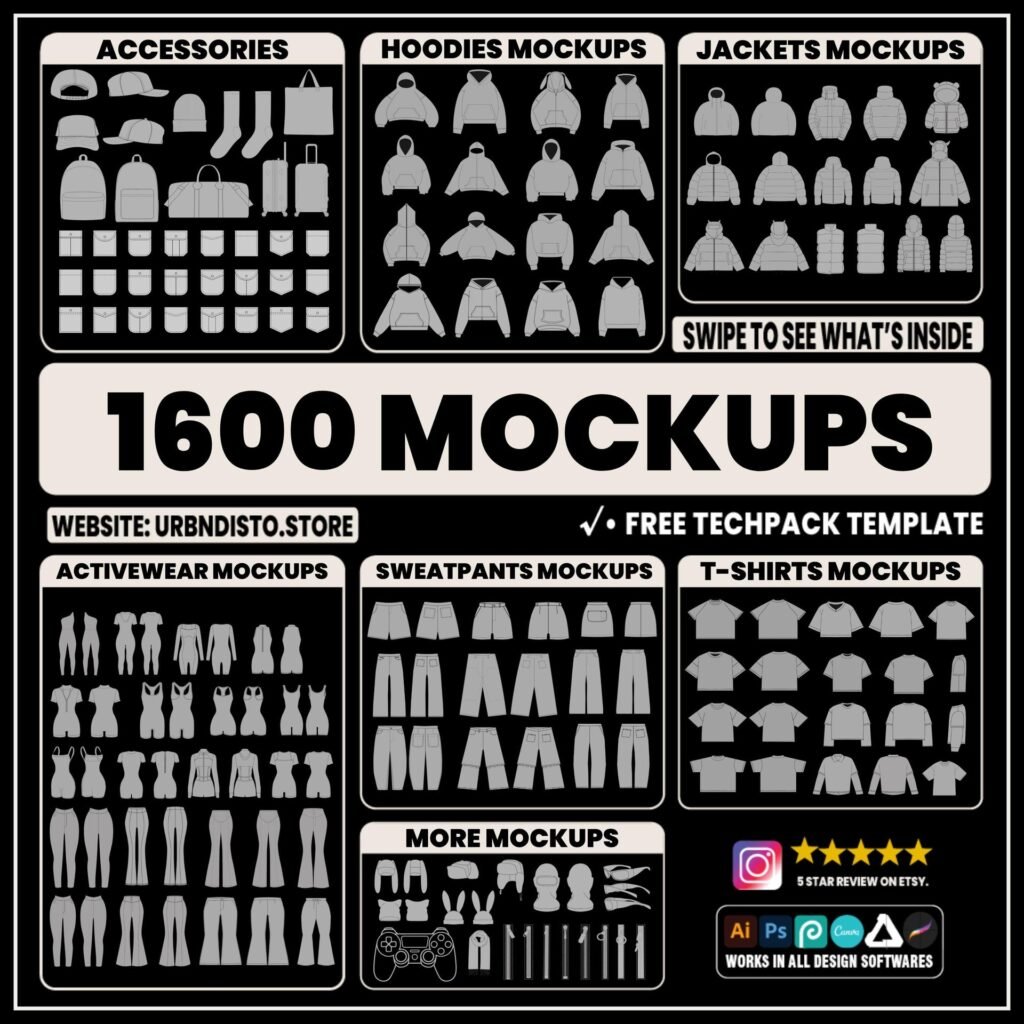1600 STREETWEAR MOCKUPS