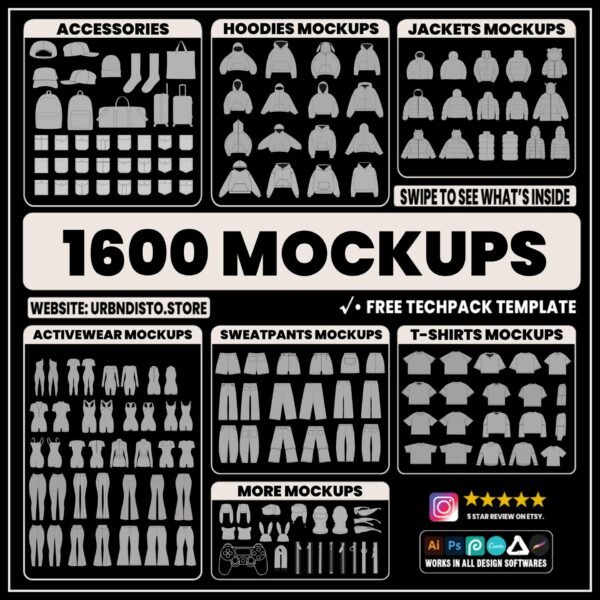 1600 STREETWEAR MOCKUPS