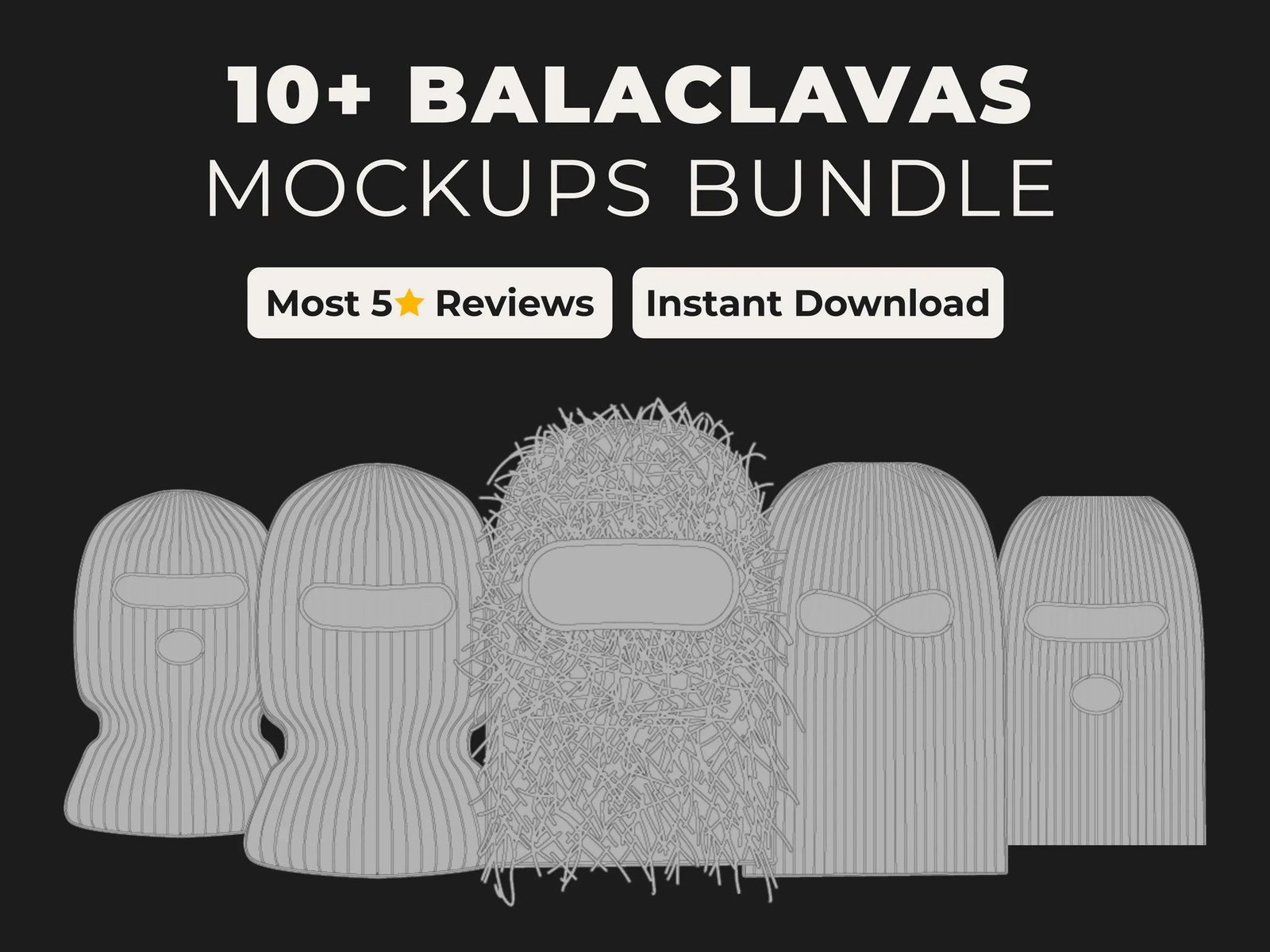 BALACLAVA MOCKUPS BUNDLE BALACLAVA MOCKUPS BUNDLE