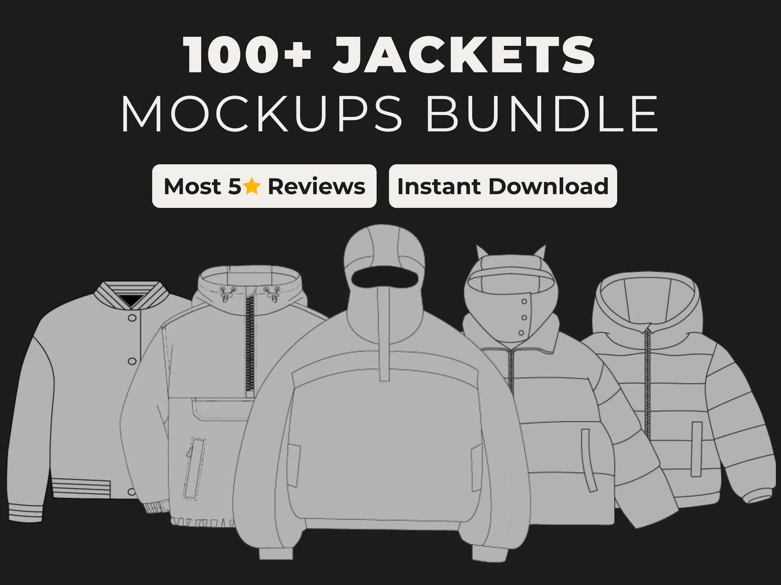 JACKETS MOCKUPS BUNDLE JACKETS MOCKUPS BUNDLE