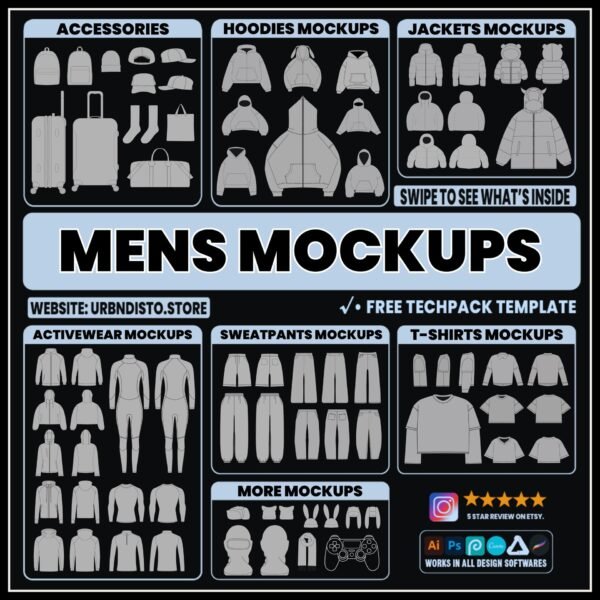 MEN’S CLOTHING MOCKUPS