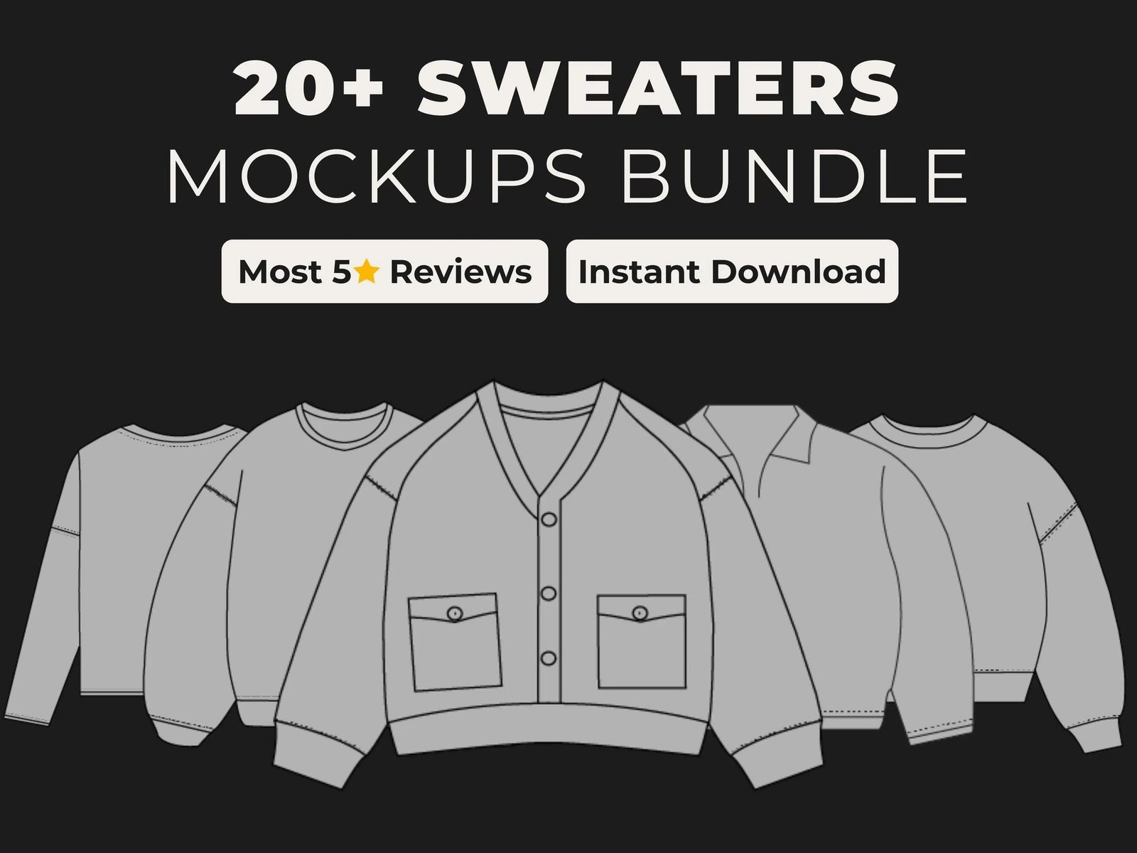 SWEATERS MOCKUPS BUNDLE SWEATERS MOCKUPS BUNDLE