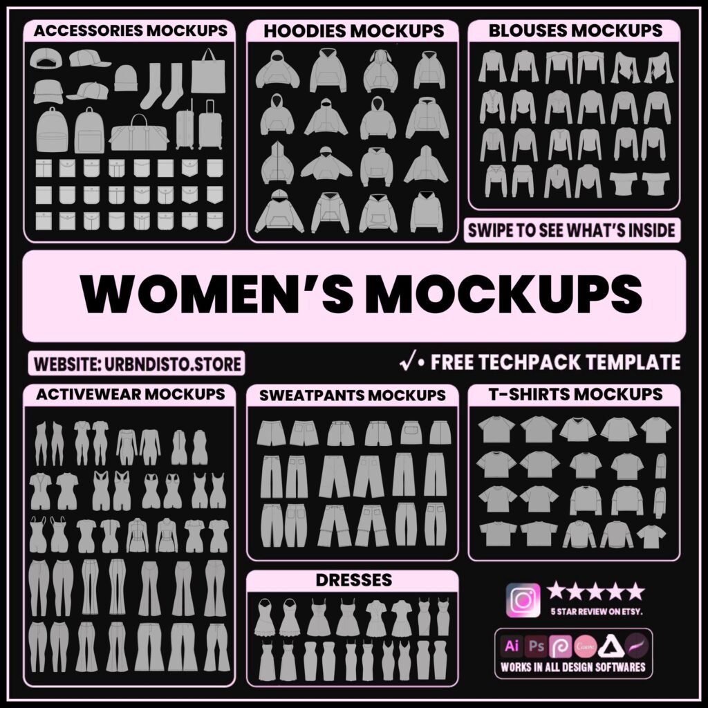 WOMEN’S CLOTHING MOCKUPS