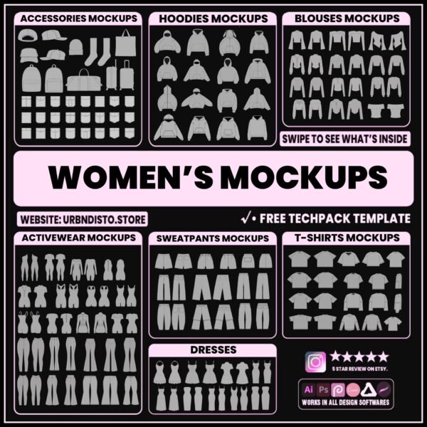 WOMEN’S CLOTHING MOCKUPS